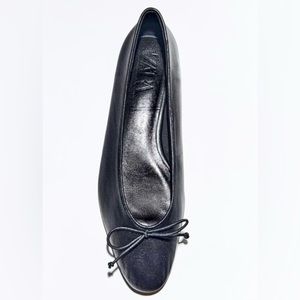 Zara Ballet Flats with Bow - Size 38 (8) in Black